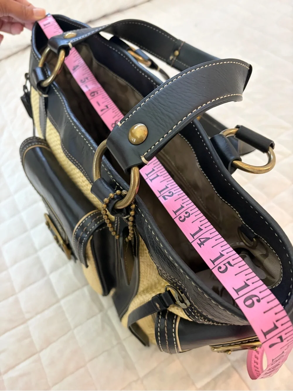 Coach Legacy Straw Tote Bag